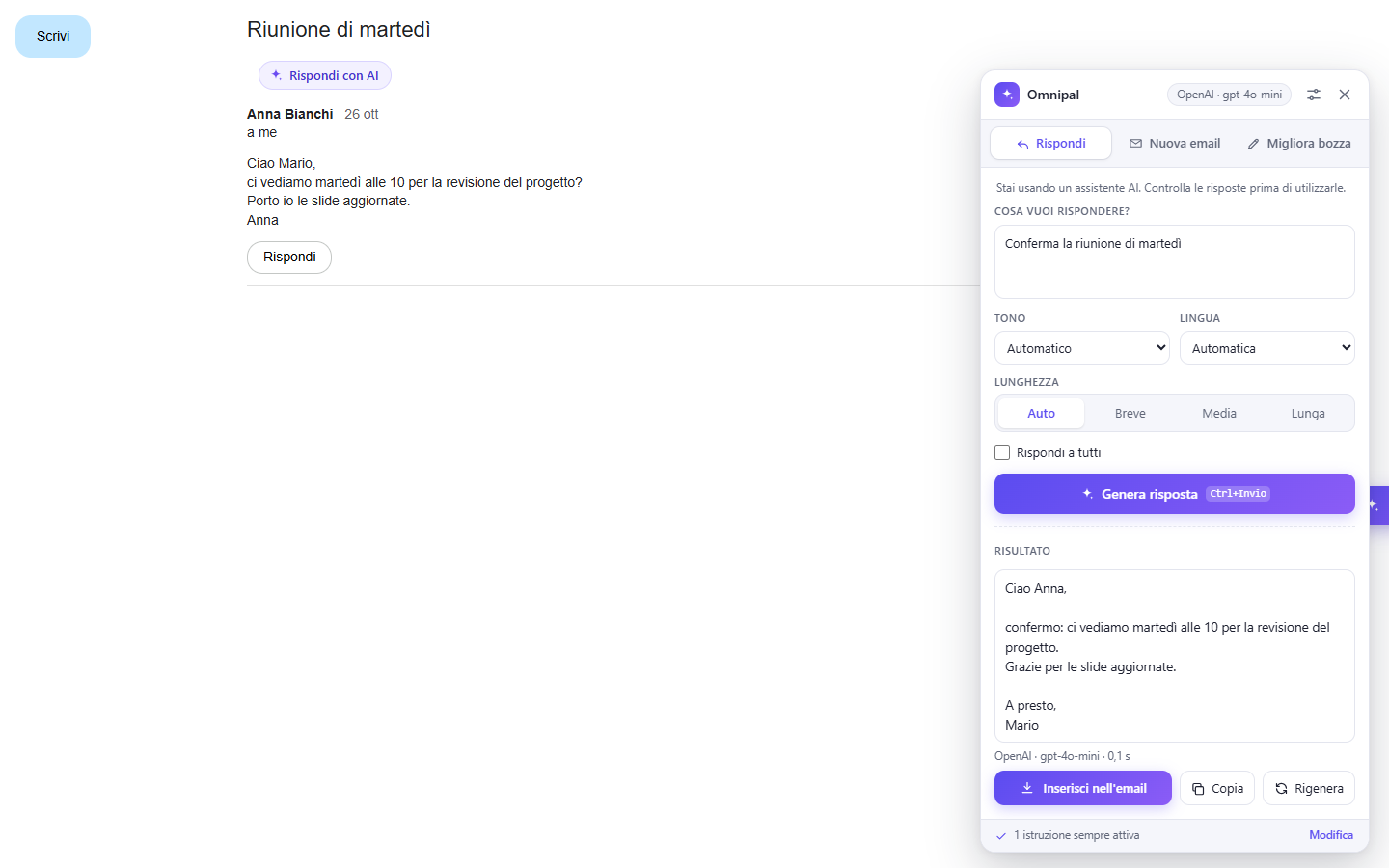 Usa Omnipal in Gmail